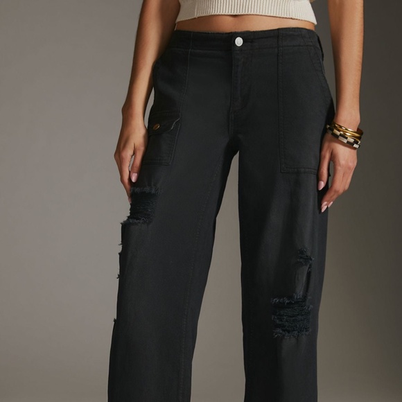Anthropologie Black Cropped Jeans - Picture 2 of 8